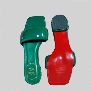 Women's Shinny Strappy Block Low Heel Sandals