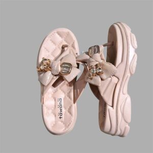Women's Chunky Sole EVA Platform Flip Flops with Charms