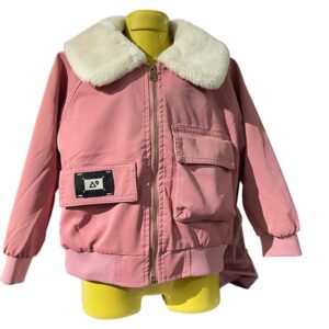 Kids Fur Collar College Jacket